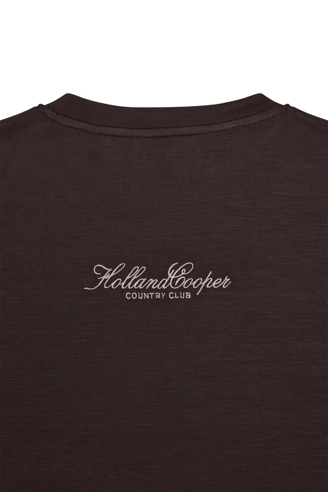 Oversized Monogram Tee (Walnut)