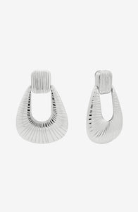 Striated Door Knocker Earrings Large