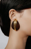 Aster Earrings - Dark Wood