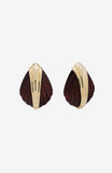 Aster Earrings - Dark Wood