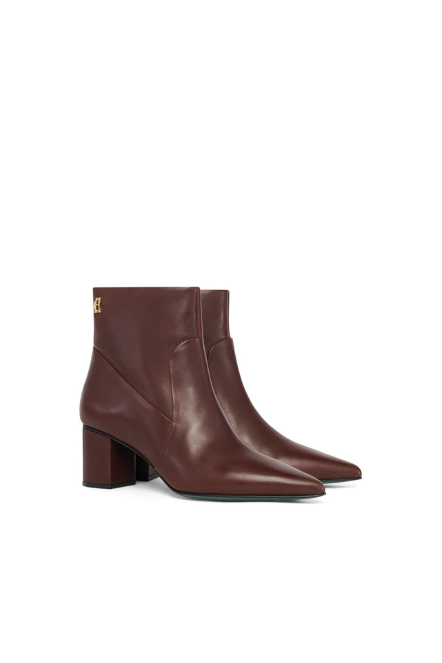 Regency Mid Heel Ankle Boot (Rich Chocolate)