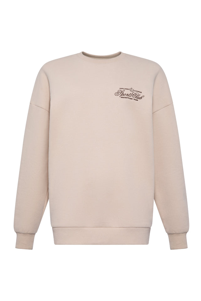 Relaxed Fit Crew Neck Sweat (Stone)