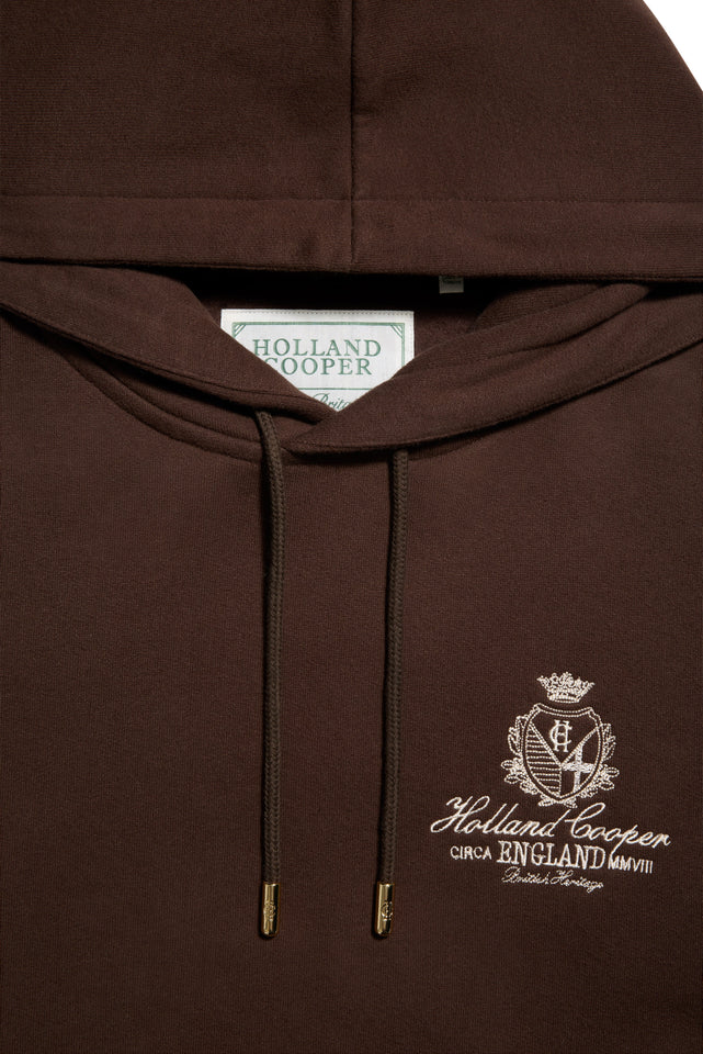 Relaxed Fit Script Hoodie (Walnut)