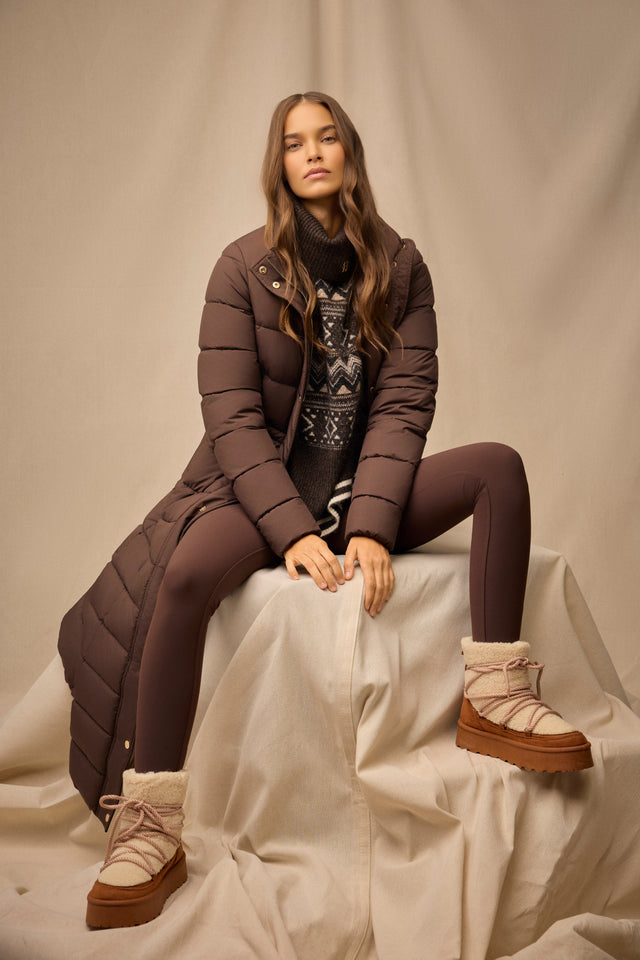 Milton Longline Coat (Chocolate)