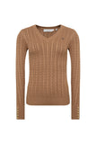 Seattle V-Neck Knit (Dark Camel)