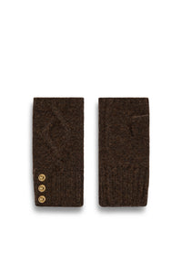 Sloane Fingerless Gloves (Chocolate)
