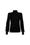 Structured Kelsie Roll Neck Knit (Black)
