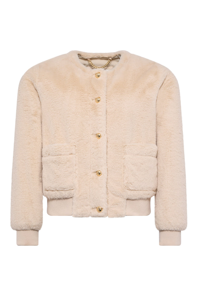 Teddy Bomber Jacket (Natural)