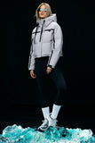 Winter Quilted Hooded Cropped Down Puffer Jacket