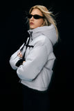 Winter Quilted Hooded Cropped Down Puffer Jacket