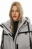 Winter Quilted Hooded Cropped Down Puffer Jacket