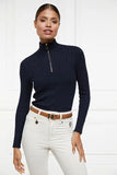 Ava Quarter Zip Knit (Ink Navy)