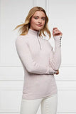 Ava Quarter Zip Knit (Soft Pink)